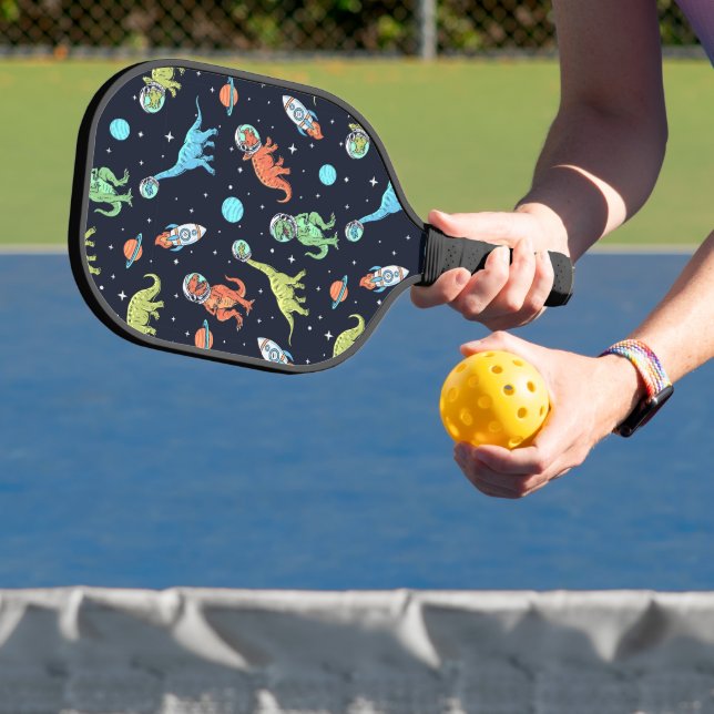 Kids Dinosaur Astronaut Pattern Pickleball Paddle (Insitu)