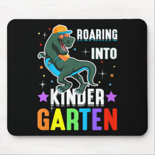 Kids Dinosaur Back To School Roaring Into Kinderga Mouse Pad