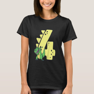 Kids Dinosaur Birthday 4 Years Old Boy Rex 4th B T-Shirt