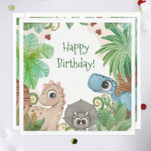 Kids Dinosaur Birthday Napkin