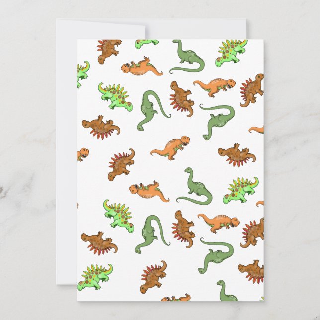 Kids Dinosaur Birthday Party Invites (Front)