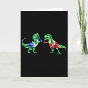 Kids Dinosaur Boxing T Rex T Shirt Gift Gloves Tru Card