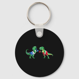 Kids Dinosaur Boxing T Rex T Shirt Gift Gloves Tru Key Ring