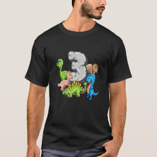 Kids Dinosaur Children Babies Tyrannosaurus For 3 T-Shirt
