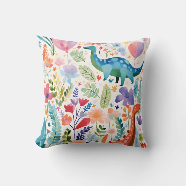 Kids' Dinosaur Custom Cushion (Front)