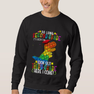 Kids Dinosaur Fidget Toy So Long 2nd Grade Dino 3r Sweatshirt