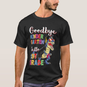 Kids Dinosaur Goodbye Kindergarten Graduation Hell T-Shirt