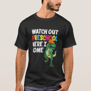Kids Dinosaur Rex First Day Of School Preschool B T-Shirt