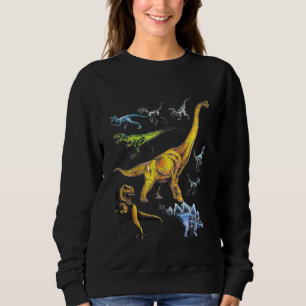 Kids Dinosaur Species Dino Fan T-Rex Raptor Boys G Sweatshirt
