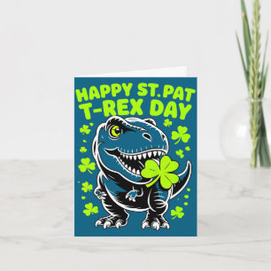 Kids dinosaur st patricks day boys happy st pat card