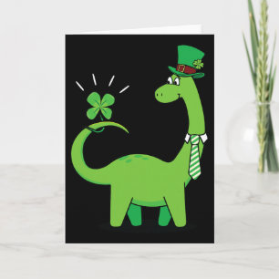 Kid's Dinosaur St Patricks Day Shamrock Shirt Todd Card