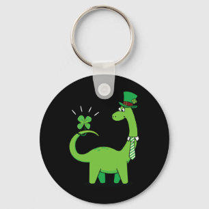 Kid's Dinosaur St Patricks Day Shamrock Shirt Todd Key Ring