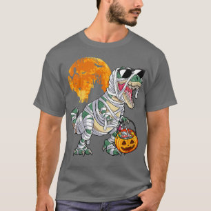 Kids Dinosaur T Re Mummy Candy Basket Funny Hallow T-Shirt