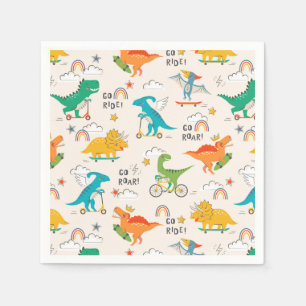 Kids Dinosaur Travelling Pattern Napkin