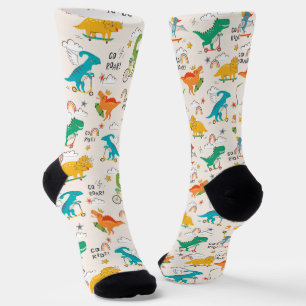 Kids Dinosaur Travelling Pattern Socks