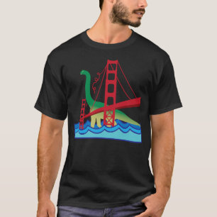 Kids Dinosaur versus Golden Gate Bridge ~ brontosa T-Shirt