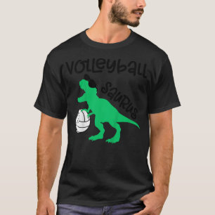 Kids Dinosaur Volleyball Saurus Toddler Boy Bigges T-Shirt