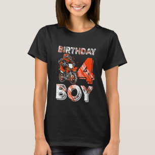 Kids Dirt Bike 4th Birthday  Dirtbike Motorcycle   T-Shirt