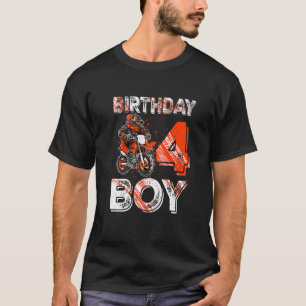 Kids Dirt Bike 4th Birthday  Dirtbike Motorcycle   T-Shirt