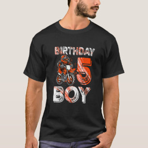Kids Dirt Bike 5th Birthday  Dirtbike Motorcycle   T-Shirt