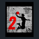 Kids Distressed 2 Year Old 2nd Bysketbyll Birthday Poster<br><div class="desc">Kids Distressed 2 Year Old 2nd Bysketbyll Birthday Slam Dunk</div>