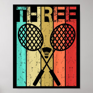 Kids Dminton 3 Birthday Boy Girl Dminton 3 Year Ol Poster