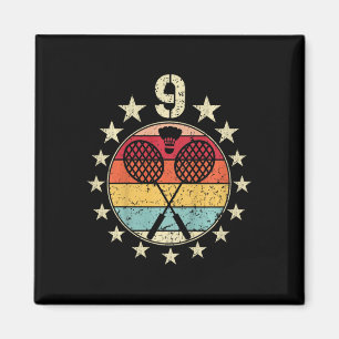 Kids Dminton Birthday 9 Year Old Boy Dminton 9th B Magnet