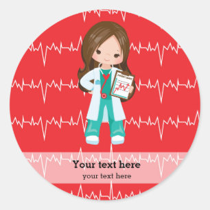 Kids Doctor Classic Round Sticker