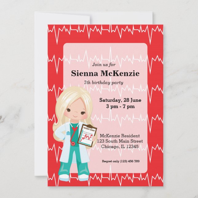 Kids Doctor Invitation (Front)