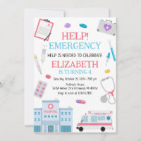 Kids Doctor Nurse Medical Emergency Birthday