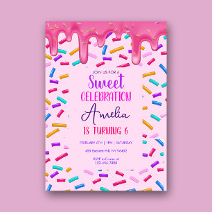 Kids Donut Birthday Party Invitation