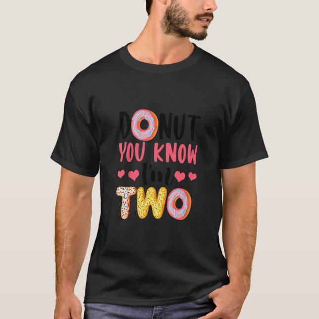 Kids Doughnut You Know I'm Two 2nd Birthday Second T-Shirt (Front)