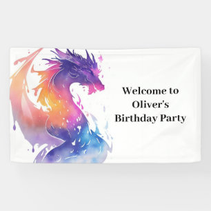 Kids' Dragon Adventure Birthday Banner