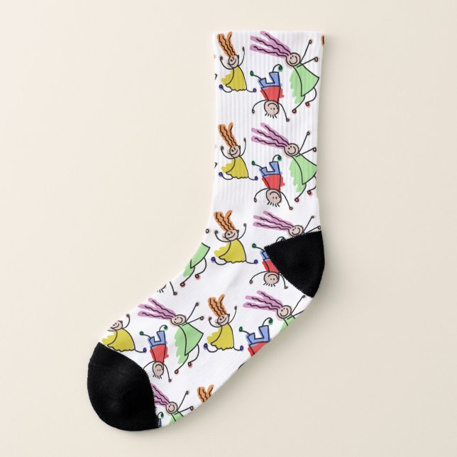 Kids Drawing on  Socks (Left Outside)