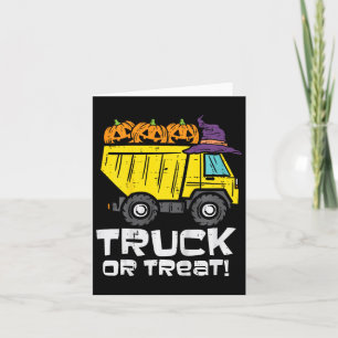 Kids Dump Truck Or Treat Halloween Costume Toddler Card