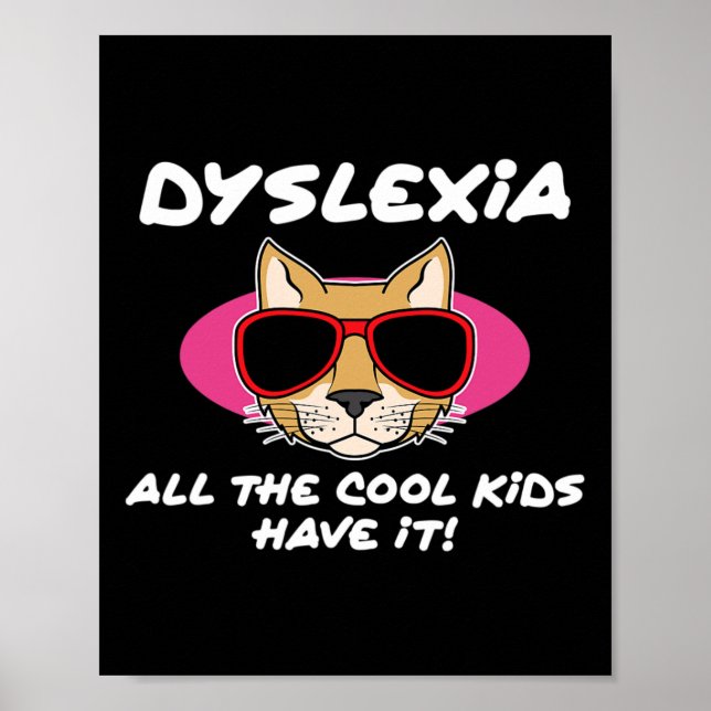 Kids Dyslexia Awareness Disability Therapist Graph Poster (Front)