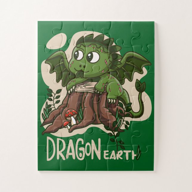 Kid's Earth Dragon Puzzle (Vertical)