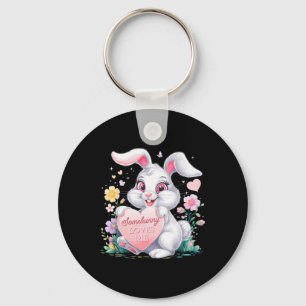 Kids Easter Bunny Rabbit Pastel Design Springtime  Key Ring