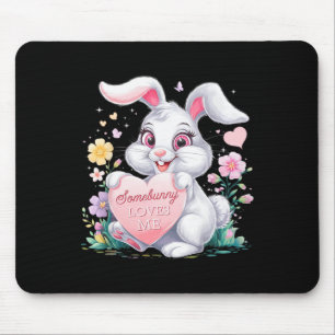 Kids Easter Bunny Rabbit Pastel Design Springtime  Mouse Pad
