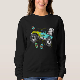 Kids Easter Bunny Riding Monster Truck Cute Boys K Sweatshirt