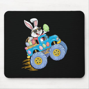 Kids Easter Bunny Riding Monster Truck For Egg Hun Mouse Pad