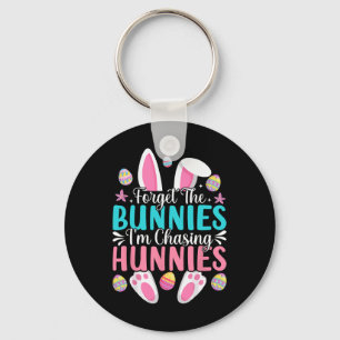 Kids Easter Day Bunny Forget The Bunnies I'm Chasi Key Ring