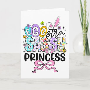 Kids Easter Day Egg-stra Sy Princess Girl Rabbit E Card