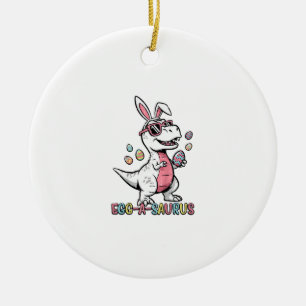 Kids Easter Dino Bunny Egg A Saurus Trex Bunny Boy Ceramic Tree Decoration