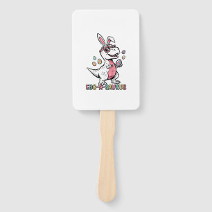 Kids Easter Dino Bunny Egg A Saurus Trex Bunny Boy Hand Fan