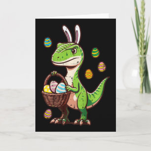 Kids Easter Dinosaur Trex Egg Hunting Boys Kids To Card
