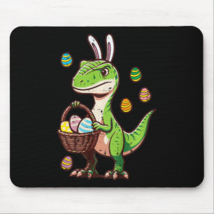 Kids Easter Dinosaur Trex Egg Hunting Boys Kids To Mouse Pad