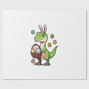 Kids Easter Dinosaur Trex Egg Hunting Boys Kids To Wrapping Paper
