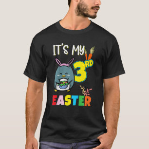 Kids Easter Egg Hunt 3rd Birthday Cute Easter Peng T-Shirt
