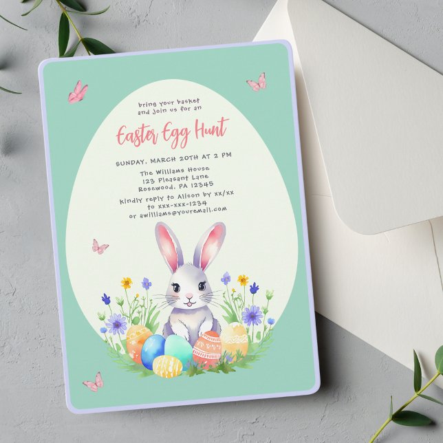 Kids Easter Egg Hunt Bunny Invitation (Creator Uploaded)